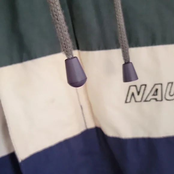 Vintage Nautica Mens Jacket XL Hooded Green Reversible Long Sleeve - Picture 5 of 7